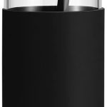 20 oz Glass Tumbler with Lid and Straw, Reusable Iced Coffee Cup with Silicone Sleeve & Bamboo Lid, Smoothie Cup for Home, Office, for Father Men Day Gift from Wife Daughter Son (Black)