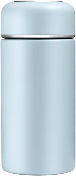 Mini 7 oz Stainless Steel Insulated Vacuum Water Bottle, Cute Small Thermoses, Flask, Leak Proof,Keeps Drink Cold and Hot - Blue