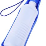 Pet Dog Travel Water Bottle, Foldable Dog Water Dispenser Portable 250ml or 500ml Dog Water Bottle with Drinking and Feeding Function, Water Feeder for Small Medium  Dogs Cats(250ML-Blue)