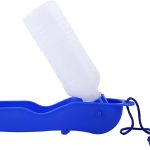 Pet Water Bottle, Pet Water Dispenser Portable Dog Water Dispenser Pet Drinking Waterer Bottle with Dispenser Tray Foldable Dog Water Feeder for Small Pet Outdoor Walk (250ml)