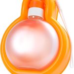 Foldable Pet Outdoor Camping Drinking Water Bottle Dog Cat Travel Portable Water Dispenser Small Large Capacity (Sunset Orange, Small)