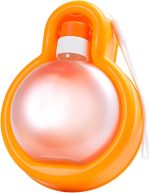 Foldable Pet Outdoor Camping Drinking Water Bottle Dog Cat Travel Portable Water Dispenser Small Large Capacity (Sunset Orange, Small)