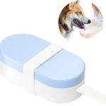 Dog Water Bottle with Dishwasher Safe Design, LCE Cream Styling Foldable Portable Pet Water Bottle for Dog Cat Outdoor Walking Hiking, Leak-Proof Dog Water Bowl Dispenser for Travel (Yellow)