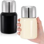 2 Pack Small Insulated Water Bottle, 12 Oz Wide Mouth Stainless Steel Drinking Bottles, Portable Leak-proof Sport Travel Flask Coffee Mug for Keep Drink Cold Hot