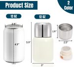 2 Pack Small Insulated Water Bottle, 12 Oz Wide Mouth Stainless Steel Drinking Bottles, Portable Leak-proof Sport Travel Flask Coffee Mug for Keep Drink Cold Hot - Image 2