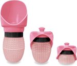 Pineapple Silicone Dog Water Bottle, Foldable Cup, 12.5oz