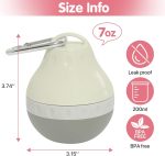 Portable Dog Water Bottle with Hanging Buckle for Dog Outdoor Activities, 200ML Leak-Proof Dog Food Storage Container with Foldable Silicone Body & Easy-Clean Design, Pink - Image 2