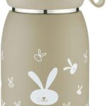 Small Mini Water Bottle Flask for Hot and Cold Drinks Travel Tea Cup with Handle Vacuum Insulated Coffee Mug Leak Proof 10.8oz/320ml