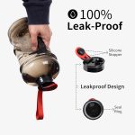 2.2L Half Gallon Water Bottle BPA Free - Ideal for Gym, Big Water Jug, Reusable Sports Bottle with Measurements Marked Drink Container (74oz Clear Black Water Bottles) - Image 2