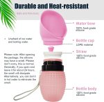 Pineapple Silicone Dog Water Bottle, Foldable Cup, 12.5oz - Image 2