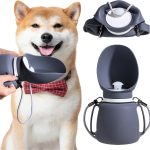 Silicone Dog Water Bottle, Pet Accompanying Water Cup Foldable Travel Drinking Bowl with Leak-Proof Design for , Dog Water Dispenser for Outdoor