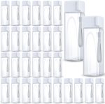 30 Pcs Water Bottle Bulk 17 oz Plastic Sports Water Bottles for Kids Adults Reusable Leak Proof Portable Drink Container Large for School Classroom Travel Camping Fitness Office(White)