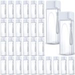 30 Pcs Water Bottle Bulk 17 oz Plastic Sports Water Bottles for Kids Adults Reusable Leak Proof Portable Drink Container Large for School Classroom Travel Camping Fitness Office(White)