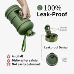 2.2 Liters Gym Big Sports Water Bottles for Men - Reusable BPA Free Plastic Clear Water Jug - Unique Water Bottles, Comfurtable to Touch and Easy to Clearn - Matte Olive Water Boottle - Image 2