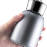 1 Pcs 10oz Mini Water Bottles Stainless Steel Slim Insulated Thermal for Hot Cold Drink Thermal Small Vacuum Portable Water Bottle for Women Gifts Travel Camping Hiking (Silver)