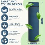 All-in-One Tea Thermos with Infuser for Loose Tea, Coffee, Fruit-Infused Water (Hot/Cold) - 16.9oz Insulated Stainless Steel Coffee Travel Mug, Tea Infuser Cup, Leakproof Tea Cup - Image 2