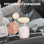 Glass Cups with Lids and Straws 40 oz Glass Tumbler with Straw and Lid 2 Pack Glass Tumbler with Handle Wide Mouth Iced Coffee Cups for Smoothies, Soda, Tea, with Bamboo Lids - Image 2